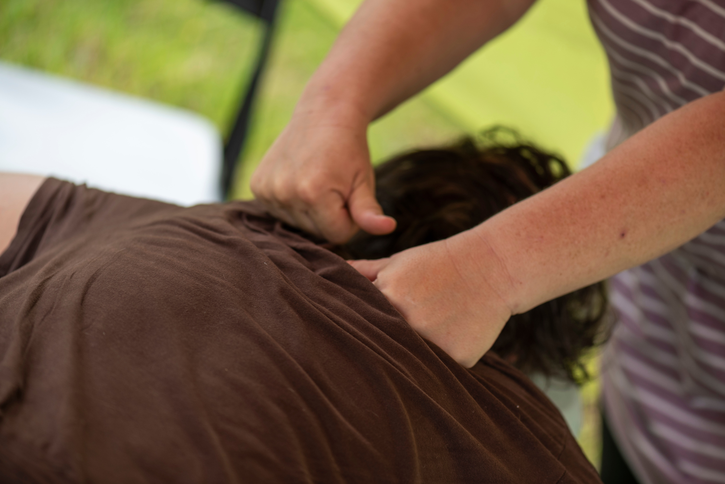 Imagery of Outdoor Massage Activities