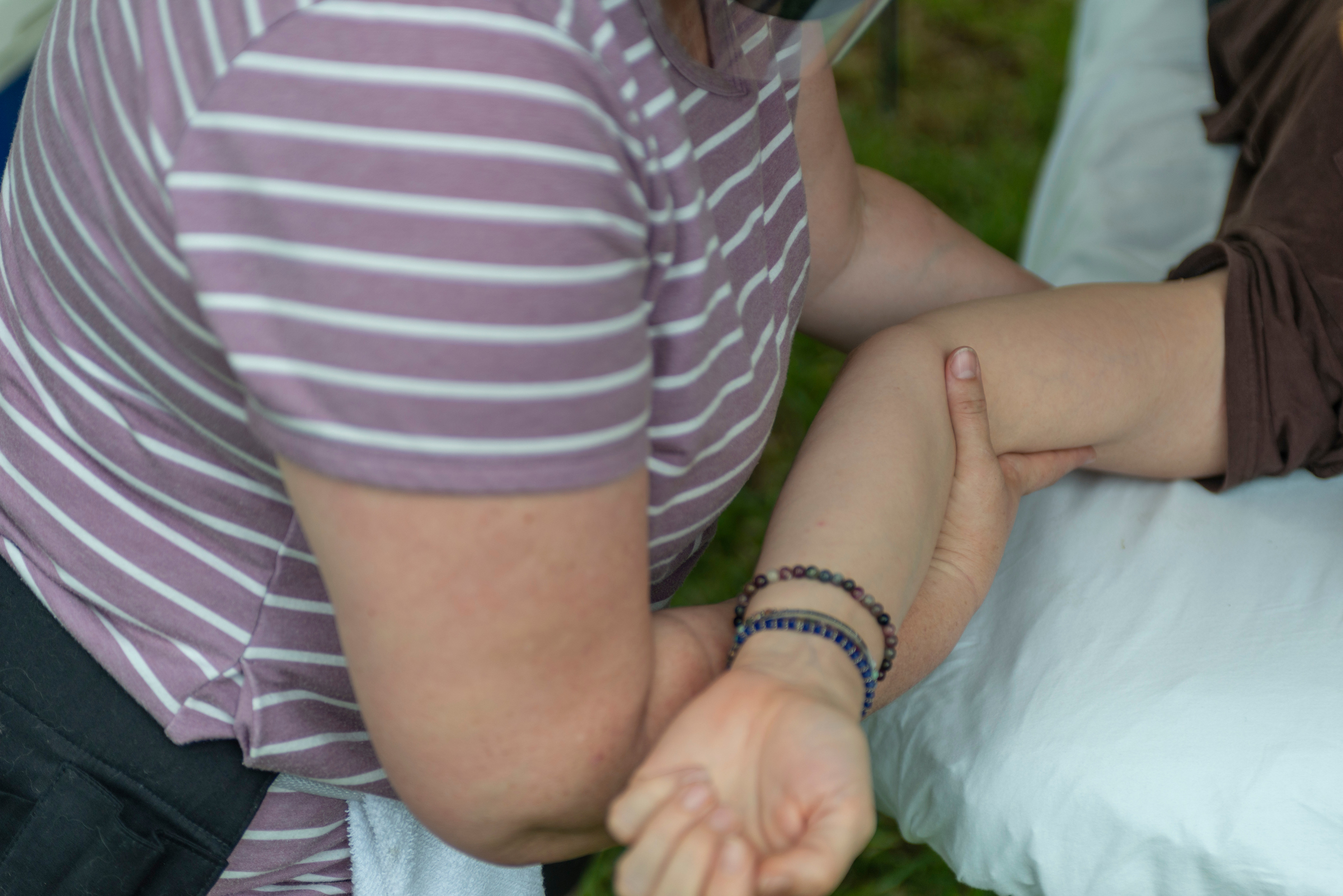 Imagery of Outdoor Massage Activities